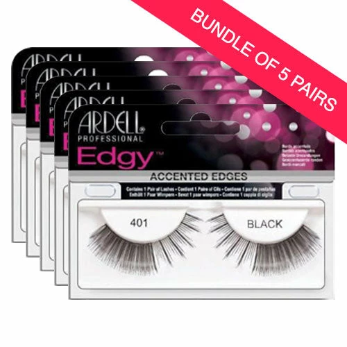 Best Sellers Ardell Edgy Lashes 401 (BUNDLE OF 5 PAIRS) 3 Best Sellers Ardell Edgy Lashes 401 (BUNDLE OF 5 PAIRS)