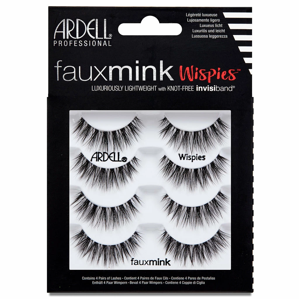 Ardell Faux Mink Lashes Black Wispies Multipack (4 Pairs) 3 Ardell Faux Mink Lashes Black Wispies Multipack (4 Pairs)