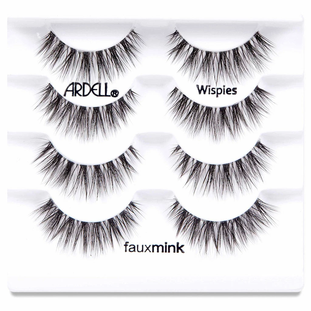 Ardell Faux Mink Lashes Black Wispies Multipack (4 Pairs) 4 Ardell Faux Mink Lashes Black Wispies Multipack (4 Pairs)
