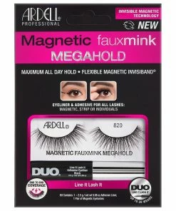 Ardell Magnetic Faux Mink Mega Hold Lashes Liner And Lash Kit - 820