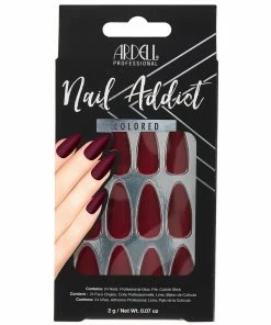 New Arrivals Ardell Nails Nail Addict Colored False Nails - Bordeaux