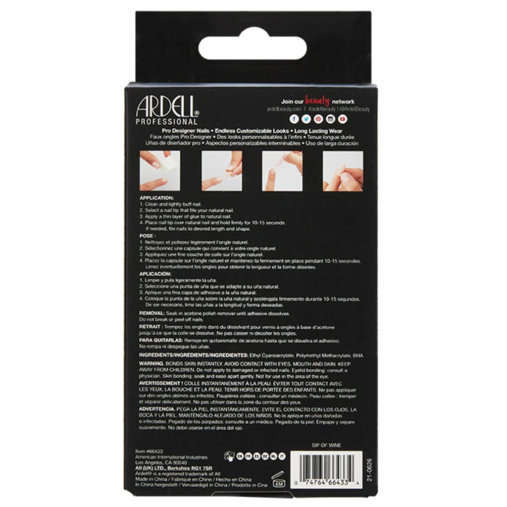 Ardell Nails Nail Addict Colored False Nails - Sip Of Wine 6 Ardell Nails Nail Addict Colored False Nails - Sip Of Wine
