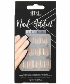 New Arrivals Ardell Nails Nail Addict French False Nails - French Glitter