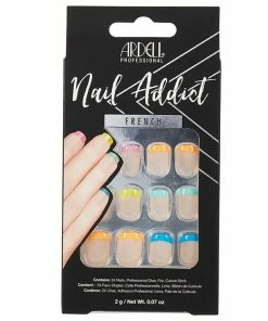 New Arrivals Ardell Nails Nail Addict French False Nails - Rainbow French