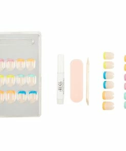 New Arrivals Ardell Nails Nail Addict French False Nails - Rainbow French