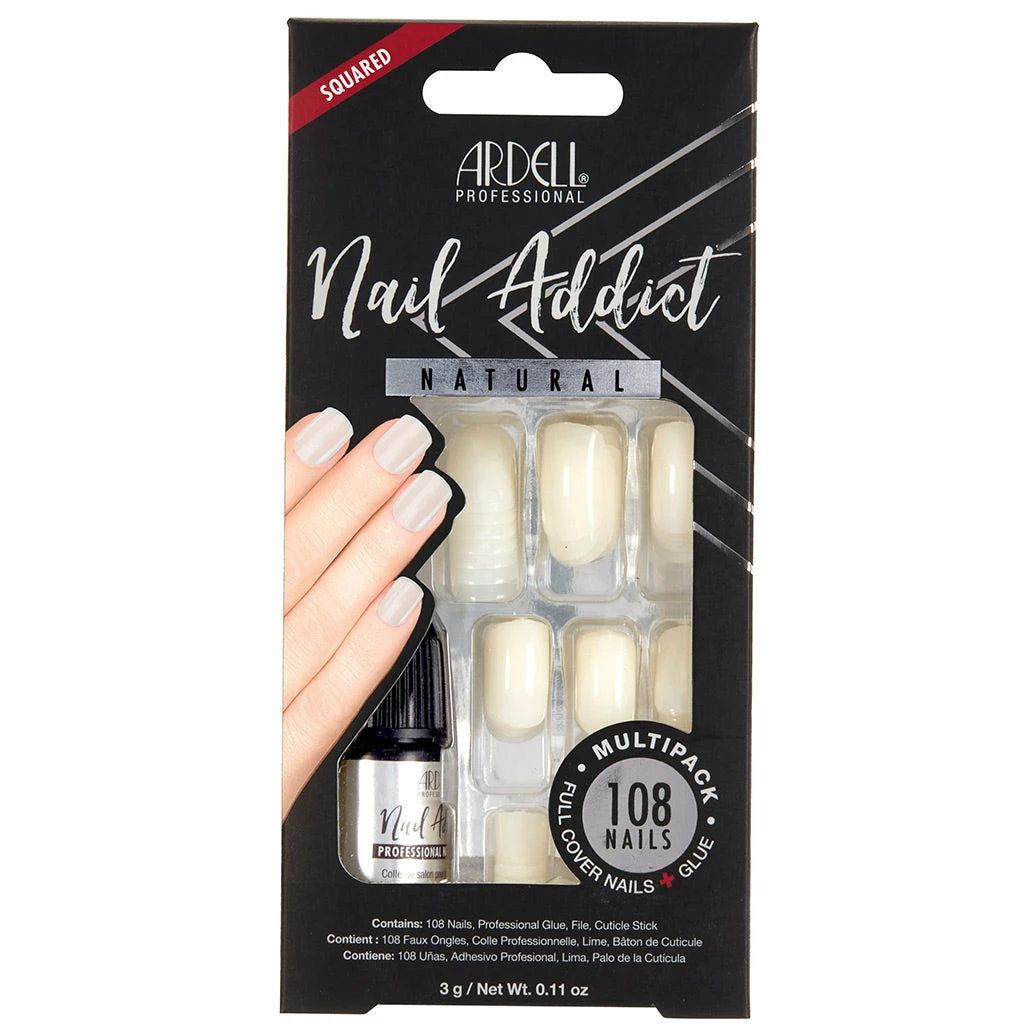 Ardell Nails Nail Addict Natural False Nails - Natural Squared (Multipack) New Arrivals 3 Ardell Nails Nail Addict Natural False Nails - Natural Squared (Multipack) New Arrivals