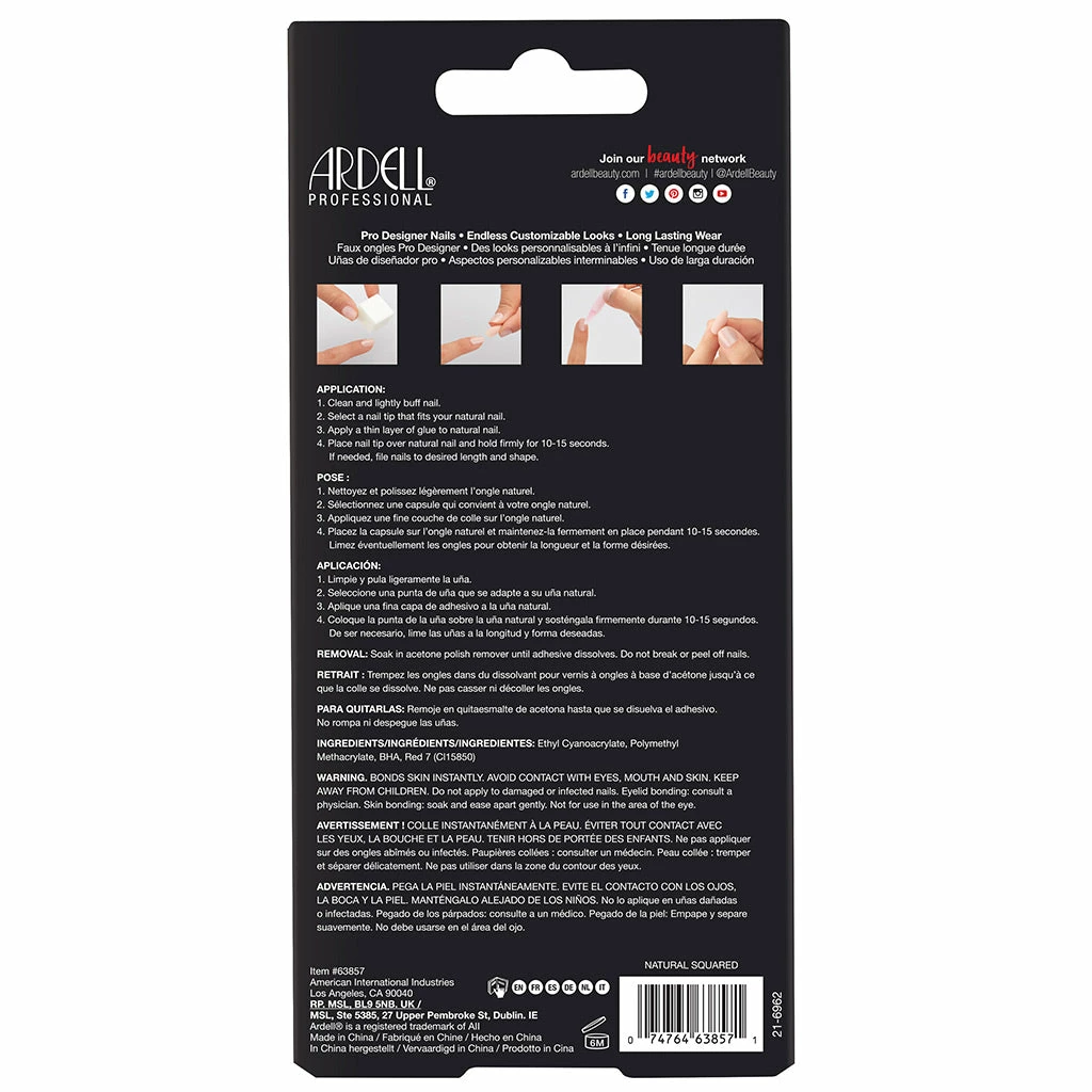 Ardell Nails Nail Addict Natural False Nails - Natural Squared (Multipack) New Arrivals 4 Ardell Nails Nail Addict Natural False Nails - Natural Squared (Multipack) New Arrivals
