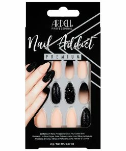 Ardell Nails Nail Addict Premium False Nails - Black Stud And Pink Ombre New Arrivals