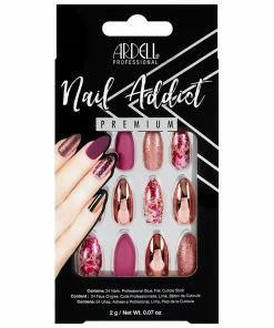 New Arrivals Ardell Nails Nail Addict Premium False Nails - Chrome Pink Foil