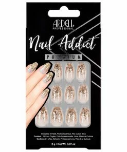 Ardell Nails Nail Addict Premium False Nails - Dripping In Gold New Arrivals