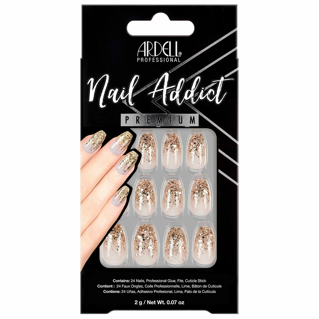Ardell Nails Nail Addict Premium False Nails - Dripping In Gold New Arrivals 3 Ardell Nails Nail Addict Premium False Nails - Dripping In Gold New Arrivals
