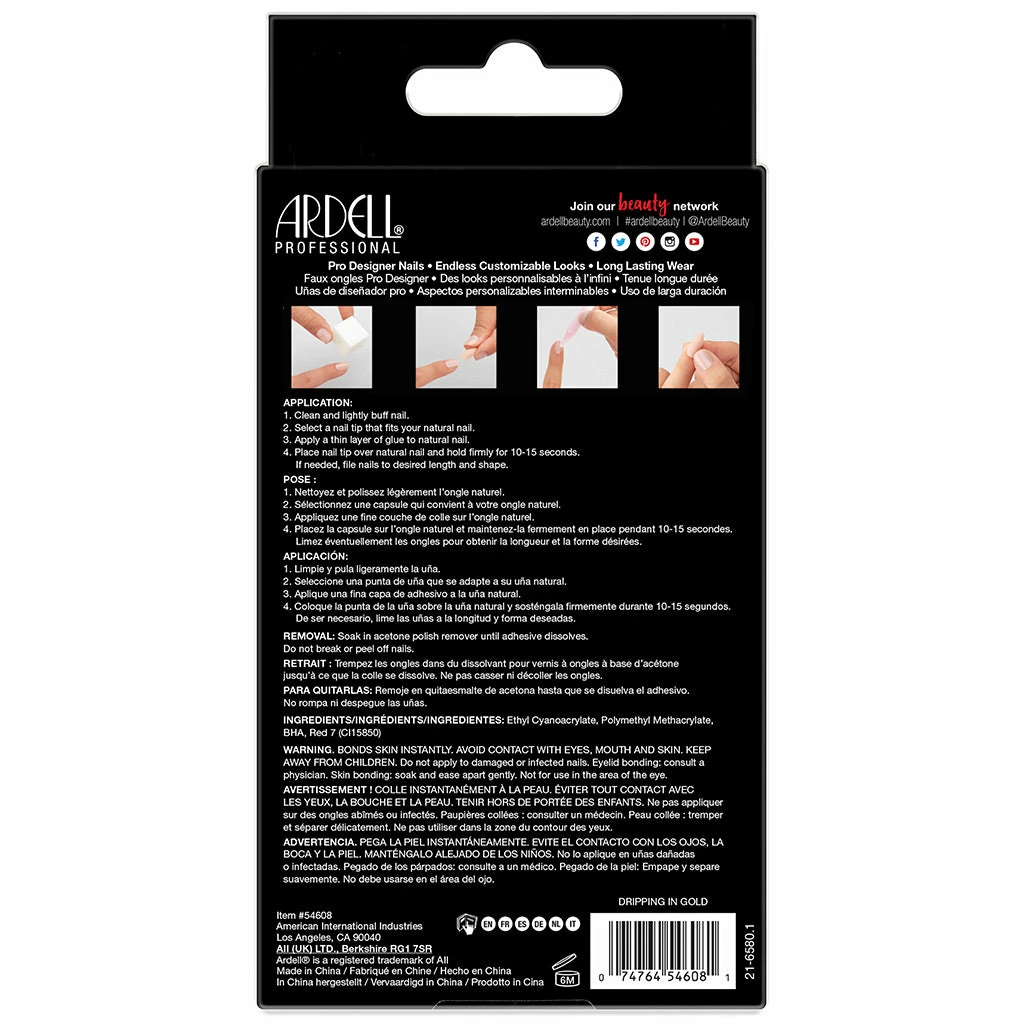 Ardell Nails Nail Addict Premium False Nails - Dripping In Gold New Arrivals 6 Ardell Nails Nail Addict Premium False Nails - Dripping In Gold New Arrivals