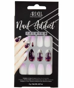 Ardell Nails Nail Addict Premium False Nails - Marble Purple Ombre New Arrivals