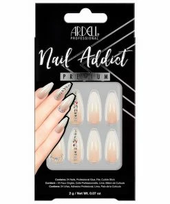 Ardell Nails Nail Addict Premium False Nails - Nude Light Crystals