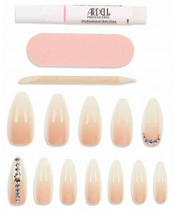 Ardell Nails Nail Addict Premium False Nails - Nude Light Crystals