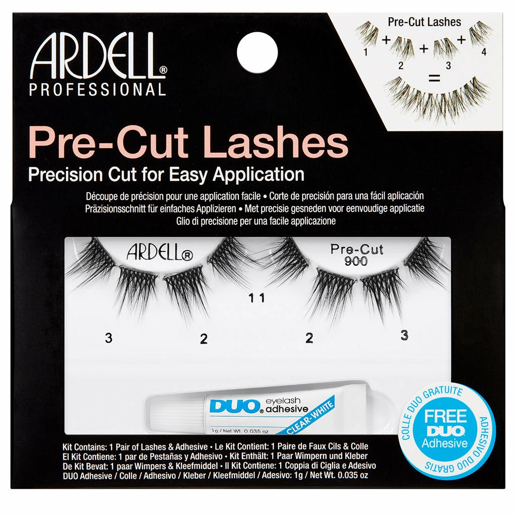 New Arrivals Ardell Pre-Cut Lashes Black (with DUO Glue) - #900 3 New Arrivals Ardell Pre-Cut Lashes Black (with DUO Glue) - #900