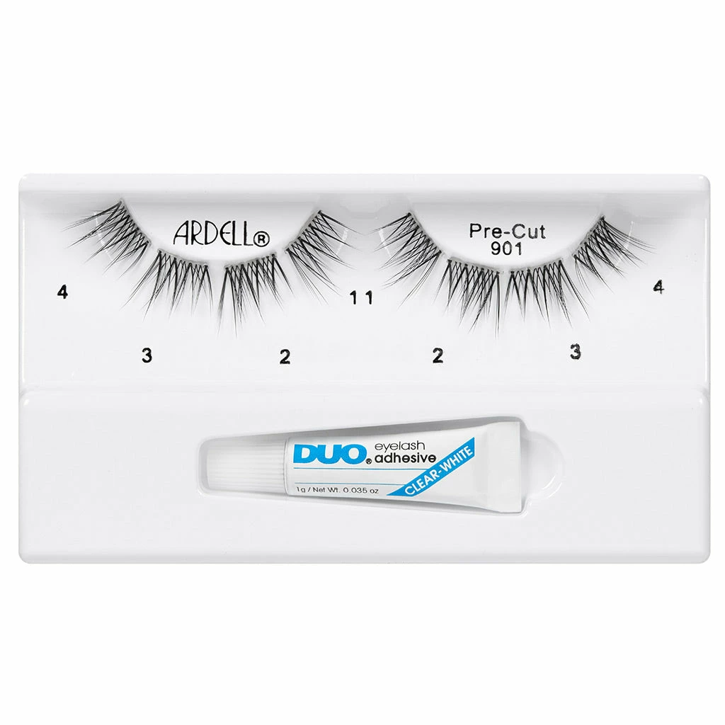 Ardell Pre-Cut Lashes Black (with DUO Glue) - #901 New Arrivals 6 Ardell Pre-Cut Lashes Black (with DUO Glue) - #901 New Arrivals