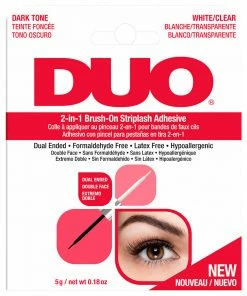 DUO 2-in-1 Brush-on Strip Lash Adhesive White/Clear + Dark Tone (5g)