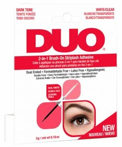 DUO 2-in-1 Brush-on Strip Lash Adhesive White/Clear + Dark Tone (5g)