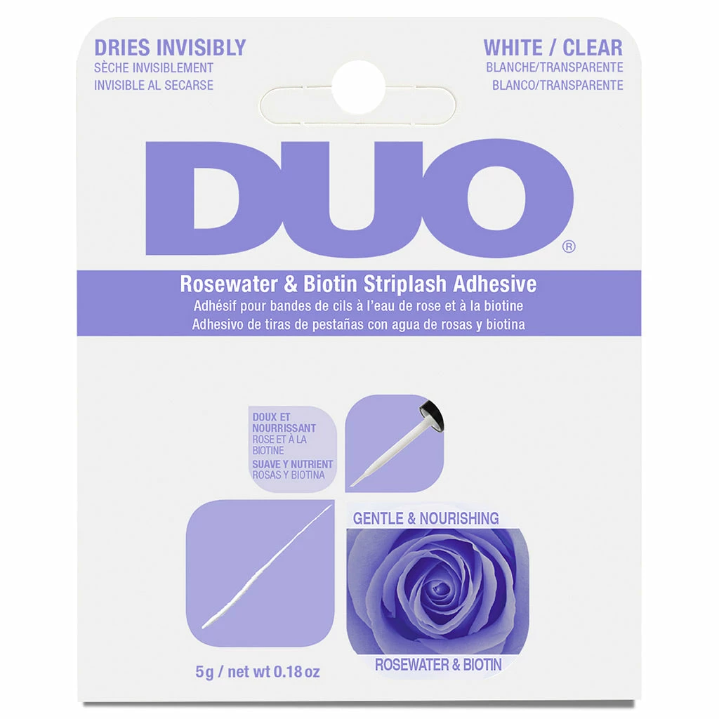 DUO Brush-on Rosewater & Biotin Strip Lash Adhesive White/Clear (5g) 3 DUO Brush-on Rosewater & Biotin Strip Lash Adhesive White/Clear (5g)