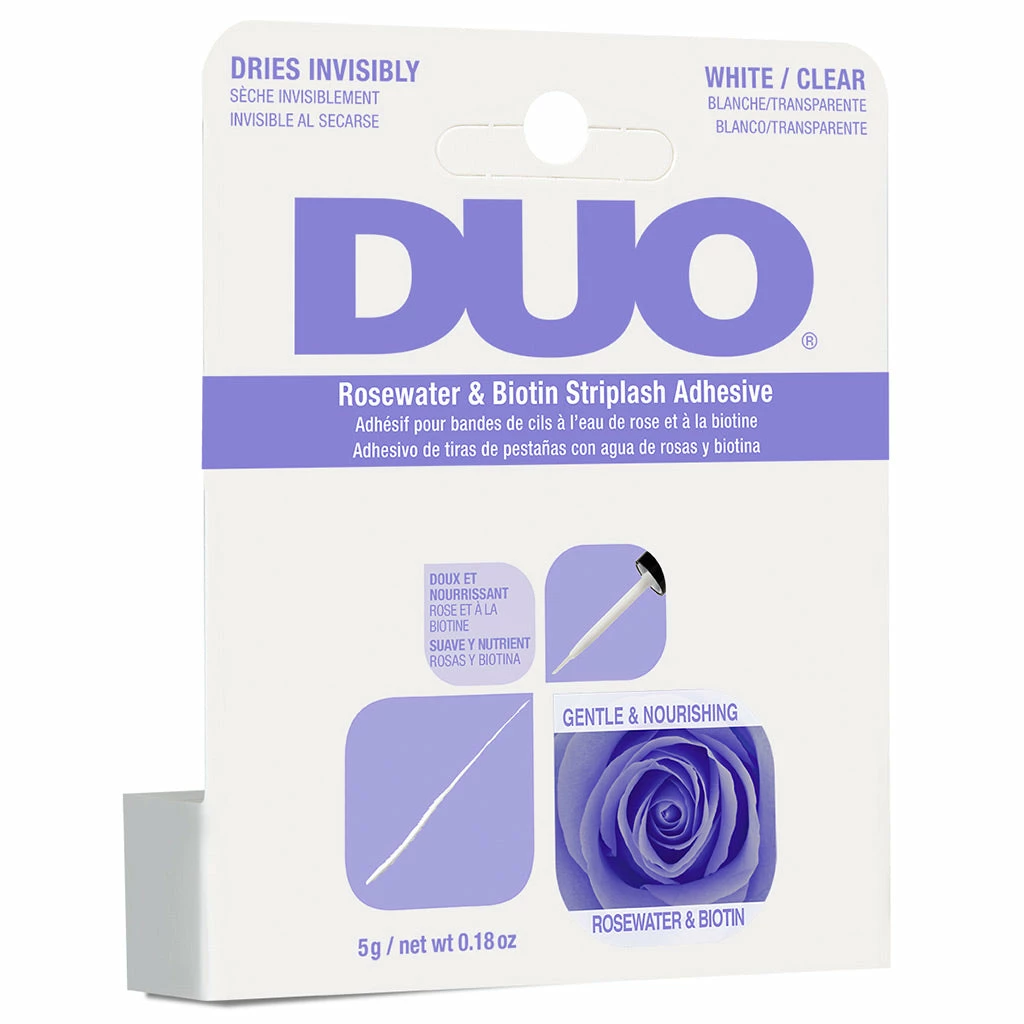 DUO Brush-on Rosewater & Biotin Strip Lash Adhesive White/Clear (5g) 4 DUO Brush-on Rosewater & Biotin Strip Lash Adhesive White/Clear (5g)