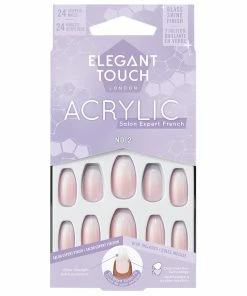 Elegant Touch False Nails Acrylic Salon Expert French No 2 New Arrivals