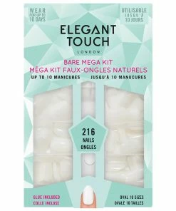 Elegant Touch False Nails Bare Mega Kit Oval Medium Length New Arrivals