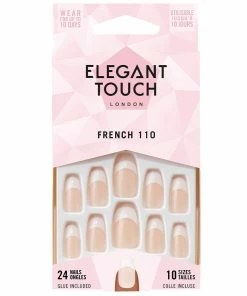 Elegant Touch False Nails Coffin Medium Length - French 110