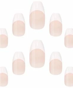 Elegant Touch False Nails Coffin Medium Length - French 110