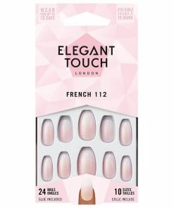 Elegant Touch False Nails Coffin Medium Length - French 112