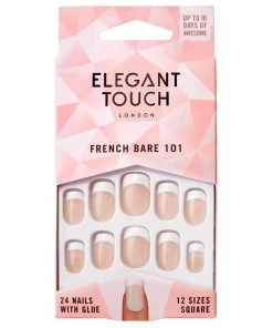 New Arrivals Elegant Touch False Nails Square Medium Length - French Bare 101