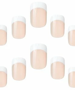 New Arrivals Elegant Touch False Nails Square Medium Length - French Bare 101