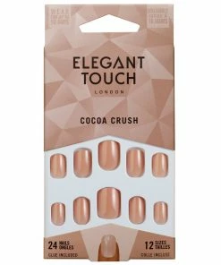 New Arrivals Elegant Touch False Nails Squoval Short Length - Cocoa Crush