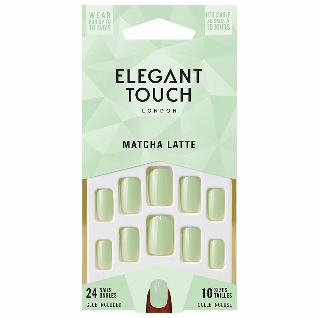 Elegant Touch False Nails Squoval Short Length - Matcha Latte 3 Elegant Touch False Nails Squoval Short Length - Matcha Latte