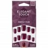 Elegant Touch False Nails Squoval Short Length - Perfect Plum New Arrivals