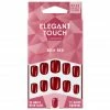 New Arrivals Elegant Touch False Nails Squoval Short Length - Rich Red