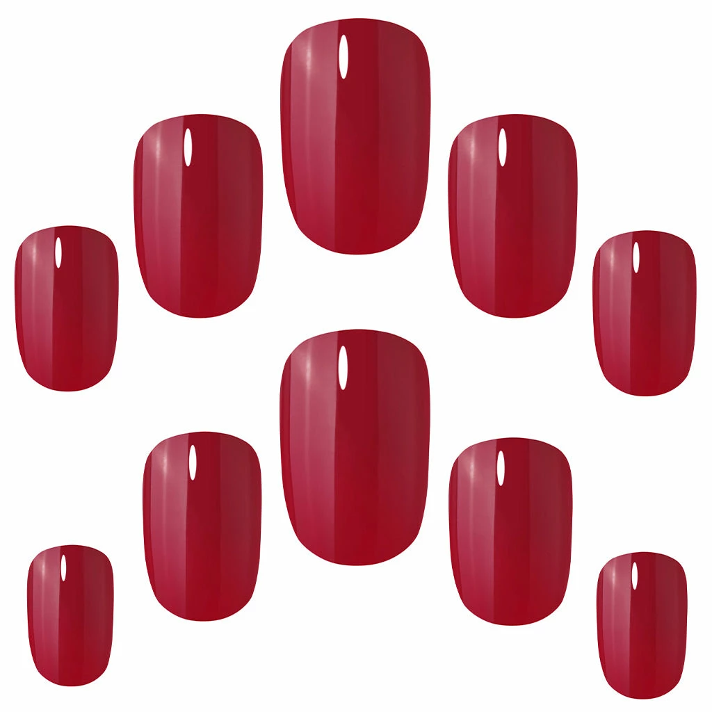 New Arrivals Elegant Touch False Nails Squoval Short Length - Rich Red 4 New Arrivals Elegant Touch False Nails Squoval Short Length - Rich Red