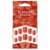 New Arrivals Elegant Touch False Nails Squoval Short Length - Rusty Red