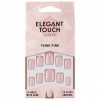 Elegant Touch False Nails Squoval Short Length - Think Pink New Arrivals