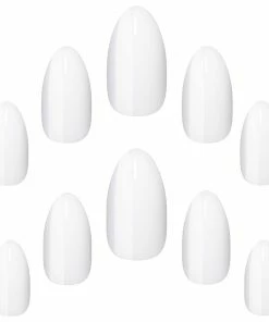 Elegant Touch False Nails Stiletto Medium Length - White-Out New Arrivals