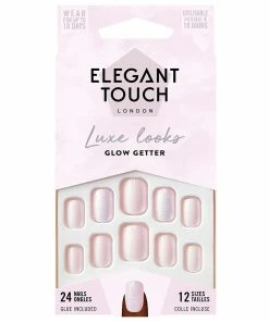 New Arrivals Elegant Touch Luxe Looks False Nails Squoval Short Length - Glow Getter