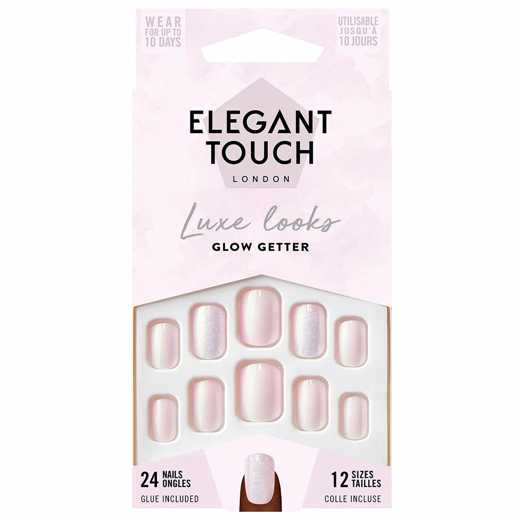 New Arrivals Elegant Touch Luxe Looks False Nails Squoval Short Length - Glow Getter 3 New Arrivals Elegant Touch Luxe Looks False Nails Squoval Short Length - Glow Getter