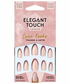 Elegant Touch Luxe Looks False Nails Stiletto Medium Length - Thanks A Latte New Arrivals