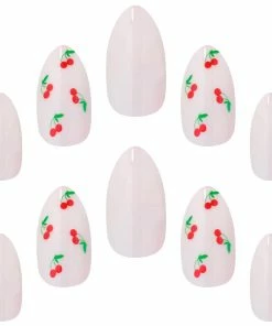 Elegant Touch Luxe Looks False Nails Stiletto Medium Length - Very Cherry