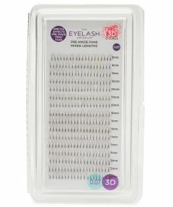 Eyelash Emporium 3D C Curls Pre-Made Fans 0.07 Mixed Lengths (9mm, 10mm, 11mm, 12mm) Best Sellers