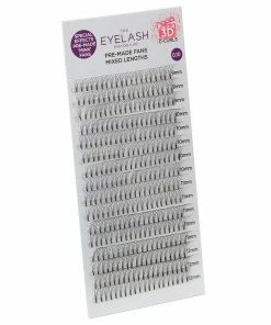 Best Sellers Eyelash Emporium 3D C Curls Pre-Made Fans 0.10 Mixed Lengths (9mm, 10mm, 11mm, 12mm)