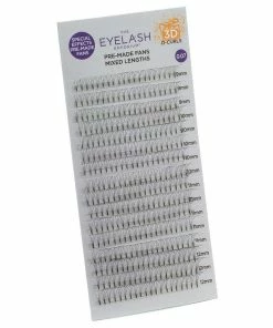 Eyelash Emporium 3D D Curls Pre-Made Fans 0.07 Mixed Lengths (9mm, 10mm, 11mm, 12mm) Best Sellers