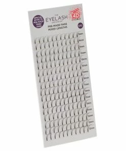Eyelash Emporium 4D C Curls Pre-Made Fans 0.10 Mixed Lengths (9mm, 10mm, 11mm, 12mm) Best Sellers