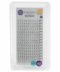 Best Sellers Eyelash Emporium 4D D Curls Pre-Made Fans 0.07 Mixed Lengths (9mm, 10mm, 11mm, 12mm)