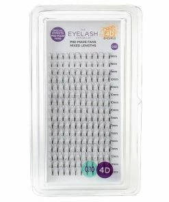 Eyelash Emporium 4D D Curls Pre-Made Fans 0.10 Mixed Lengths (9mm, 10mm, 11mm, 12mm) Best Sellers